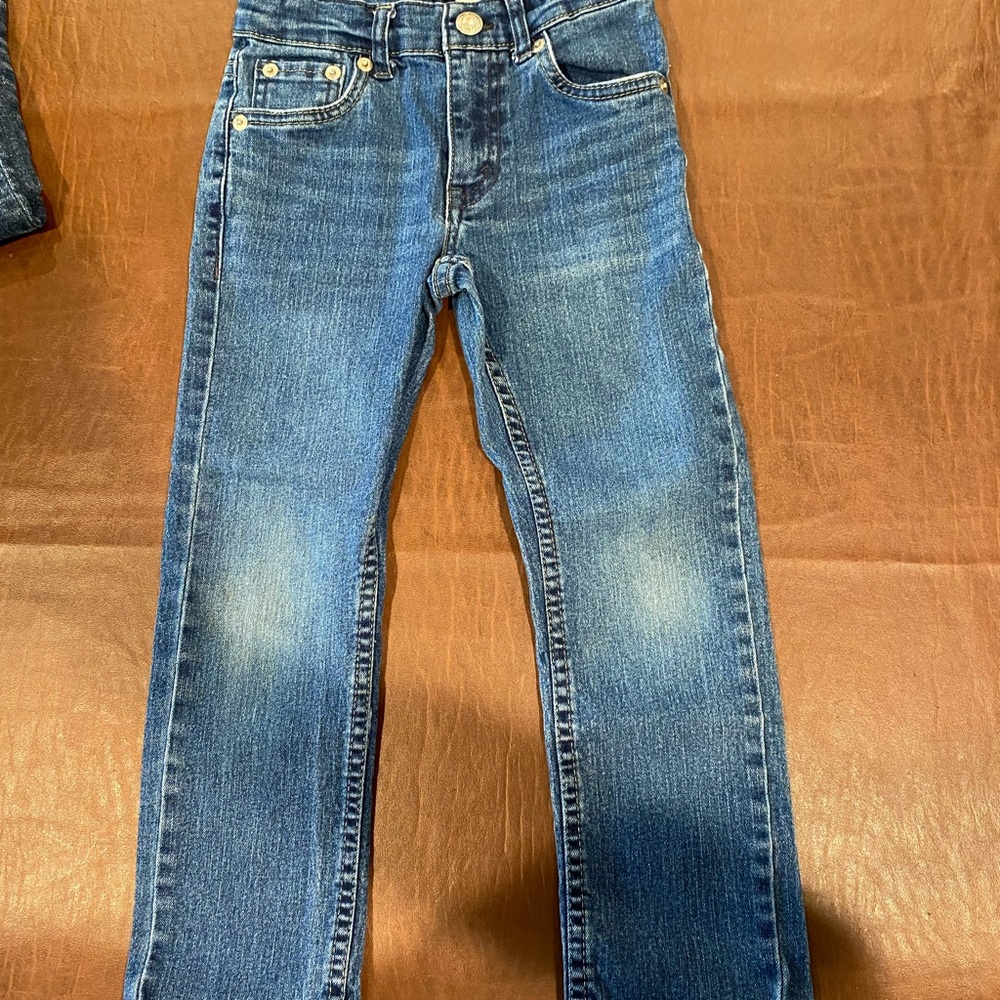 Levi's Kids Straight Denim Jeans size 6 adjustable